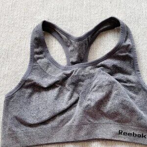Reebok Grey Seamless Racerback Sports Bra  XS